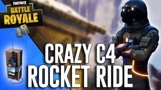 Crazy C4 Rocket Ride!! - Fortnite Battle Royale Highlights - Ninja