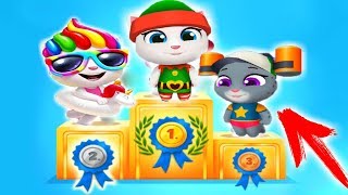 Говорящий Том Бег за золотом три кошечки Анджелы и друзья talking Tom Gold run мультик #УШАСТИК KIDS