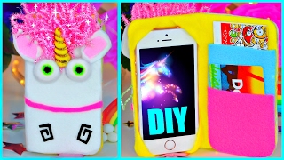 DIY БЮДЖЕТНАЯ ЧЕХОЛ КНИЖКА ДЛЯ ТЕЛЕФОНА ✦ КАК СДЕЛАТЬ Своими руками /Единорог из "Гадкий Я"