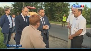 Александр Евстифеев лично проверил ход работ по ремонту городских дорог - Вести Марий Эл