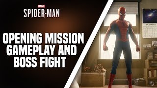 Marvel's Spider-Man 2018 - Opening Mission & Boss Fight Gameplay Walkthrough (PS4 Pro)