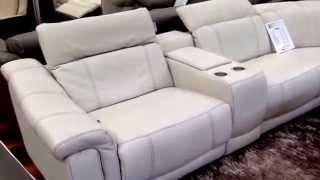 Natuzzi Editions designer sofa Italian leather clearance Outlet warehouse