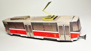 Tram ČKD Tatra T6A5 (paper model)