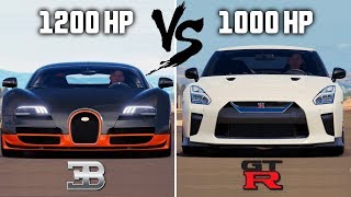 Bugatti VEYRON vs Nissan GT-R 1000HP | Forza Horizon 3