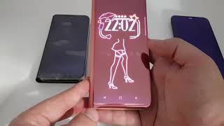 Scan QR code to install Kview APP for Clear View Flip Cover Samsung Galaxy case S9 PLUS