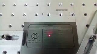 Изготовление шильдика из металла лазером RayMark HIT 20 Вт l RAYMARK COM UA