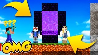 NETHER PORTAL TROLL W MINECRAFT BED WARS!