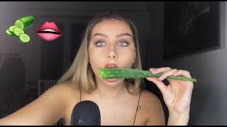 SLIMY ALOE VERA EATING ASMR MUKBANG