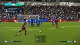 PES 2018 | Leicester City vs Manchester City | Free Kick Goal & Derby full match | Gameplay PC