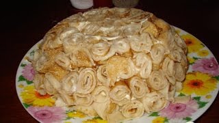 Салат Блины с сюрпризом  Пошаговый рецепт с фото