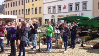 Flashmob "Das Steigerlied" in Annaberg-Buchholz am 23.09.2014