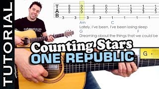 Como tocar Counting Stars de One Republic en guitarra MUY FACIL guitar lesson how to play