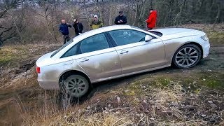 AUDI A6 против TOUAREG на бездорожье / OFF ROAD Audi A6 vs Touareg