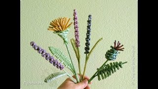Плетение из газетных трубочек. Полевые цветы. Мастер-класс.