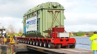Anlanden eines 260-Tonnen-Trafos in Leer | Schwertransport