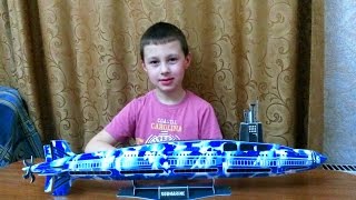 Конструктор для детей Подводная лодка собираем конструктор 3D puzzle Submarine