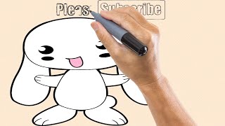 How to draw a rabbit dragoart: Coloring pages for children