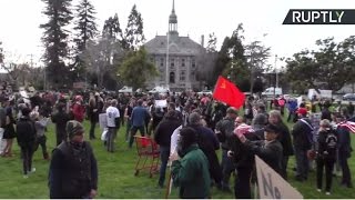 Scuffles, fistfights erupt as pro and anti-Trump rallies clash in Berkeley
