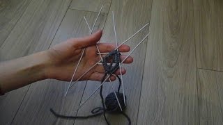 DIY / Своими руками: Вязание на спицах. Набор петель на 4 носочные спицы.