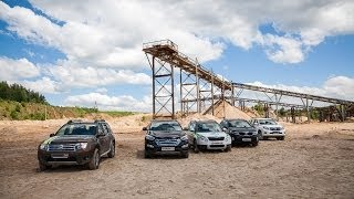 Toyota LC Prado, Hyundai Santa Fe, Renault Duster, Kia Sorento, Skoda Yeti: большой песчаный тест