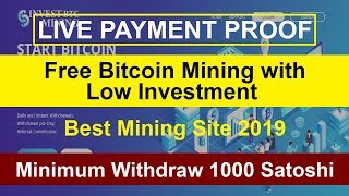 Free Bitcoin Mining with Low Investment | Live Payment Proof | Best Mining Site 2019