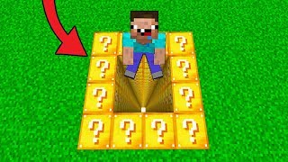 НУБ НАШЕЛ САМУЮ ГЛУБОКУЮ ЯМУ ИЗ ЛАКИ БЛОКОВ В Майнкрафте! Minecraft Мультики Майнкрафт троллинг Нуба