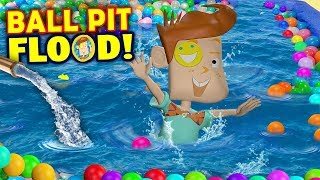 OUR BALL PIT FLOODED! Crazy Washer Machine + Chick Fil A No Like Shawn FUNnel Vision Flood Vlog