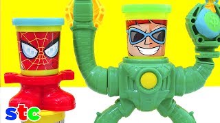 Play Doh Marvel Avengers Can Heads Spiderman y Doctor Octopus