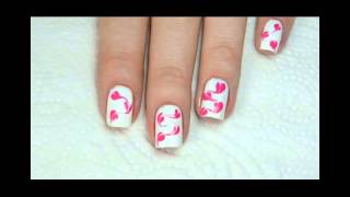 Маникюр Нежный Иголкой по Мокрому Лаку Сердечки | Dry No Water Marble Nail Art