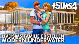 LIVE Sims Familie erstellen für das Modern Underwater Haus in Die Sims 4