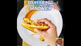 Stuffed Bread Egg Sandwich ll Easy & Quick breakfast recipe ll Kids tiffin || अंडा सैंडविच