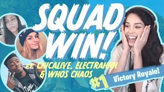 Girls Carrying tK WhosChaos! Ft. ChicaLive & Electrahhh - Valkyrae Fortnite