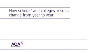 How schools' and colleges' results change from year to year