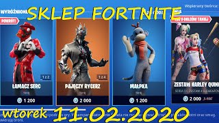 SKLEP FORTNITE 11.02.20- MIŁOSNY CIERŃ,HARLEY QUINN,ZADIE,MAŁPKA,ŁAMACZ SERC,ARACHNE #sklep#fortnite