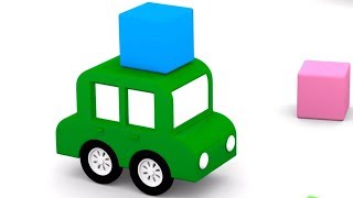 Развивающие мультики для детей. 4 Машинки и бассейн с шариками.