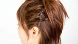 ショートヘアで作るアシンメトリーヘアアレンジ How To Asymmetry Hair Style
