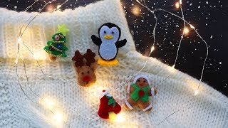 DIY Как сделать новогодние фетровые броши | Значки из фетра своими руками | Vika Line