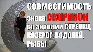 Совместимость в Браке Знака СКОРПИОН со Знаками СТРЕЛЕЦ, КОЗЕРОГ, ВОДОЛЕЙ, РЫБЫ