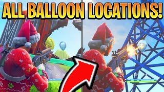 POP 10 GOLDEN BALLOONS ALL 10 LOCATIONS (Fortnite Season 7 Week 9 Challenges)
