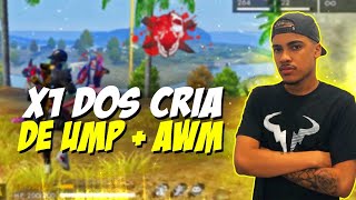 JOGUEI UM X1 DOS CRIAS DE UMP + AWM E VEJA O QUE FIZ - FREE FIRE