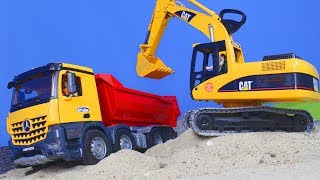 Traktör, Vinç, Ekskavatör ve Yeni  arabalar İş Makineleri - Excavator Toys