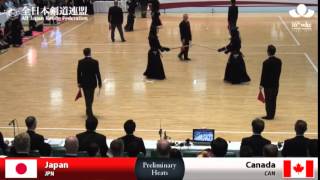 (JPN)Japan (10)5 - 0(0) Canada(CAN) - 16th World Kendo Championships - Men's Team