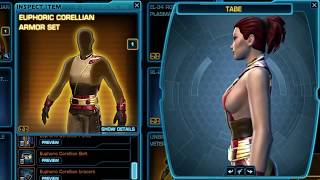 SWTOR Euphoric Corellian Armor Set - Nightlife Pack (PTS 2.8)