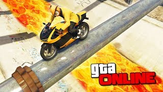 ОСТОРОЖНО! ЛАВОВАЯ РЕКА НА АЗИАТСКОМ МОТОПАРКУРЕ! - ГОНКИ GTA 5 ONLINE ( ГТА 5 ГОНКИ )
