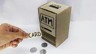 How to make Personal Mini ATM Machine Cardboard | CraftZilla