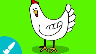 Cómo dibujar una gallina I How to draw a hen