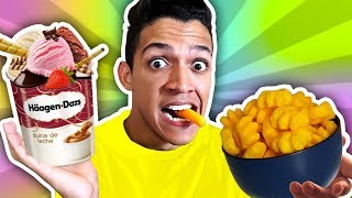 COMBINAÇÕES ESTRANHAS DE COMIDA QUE FICARAM BOAS *SORVETE & CHEETOS*  DIY COMIDAS