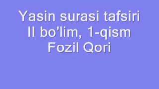 Yasin tafsiri - II bo'lim, 1-qism