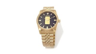 Croton Gold Ingot Goldtone Link Bracelet Watch