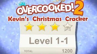 Overcooked 2. Kevin's Christmas Cracker. Level 1-1. 4 Stars. 2 Player Co-op